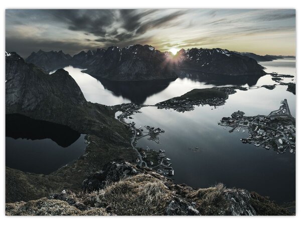 Obraz - Norweskie góry (70x50 cm)