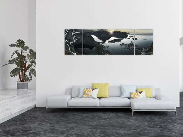 Obraz - Norweskie góry (170x50 cm)