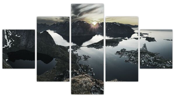 Obraz - Norweskie góry (125x70 cm)