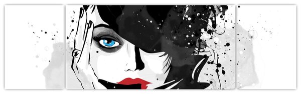 Obraz - Tajemnicza kobieta (170x50 cm)