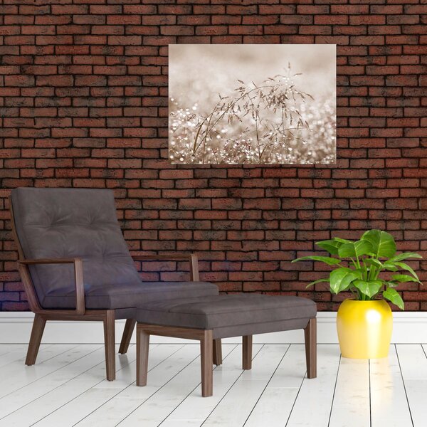 Obraz - Łąka w odcieniach brązu (70x50 cm)