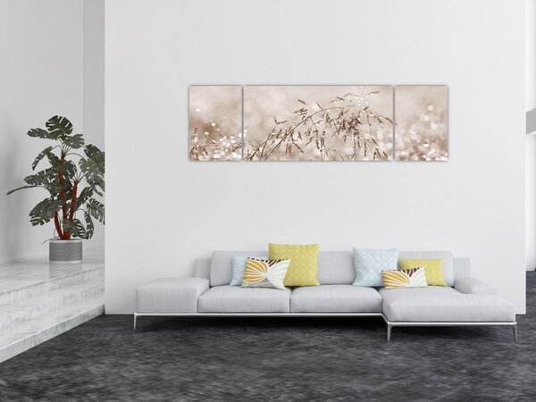 Obraz - Łąka w odcieniach brązu (170x50 cm)