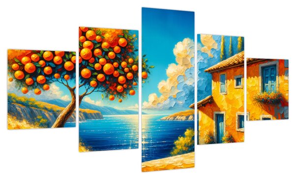 Obraz - Dom z pomarańczami II. (125x70 cm)