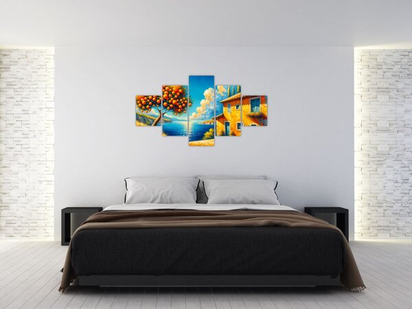 Obraz - Dom z pomarańczami II. (125x70 cm)