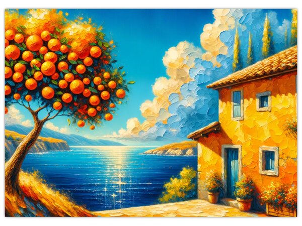 Obraz - Dom z pomarańczami II. (70x50 cm)