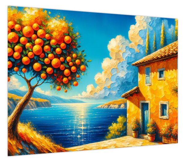 Obraz - Dom z pomarańczami II. (70x50 cm)