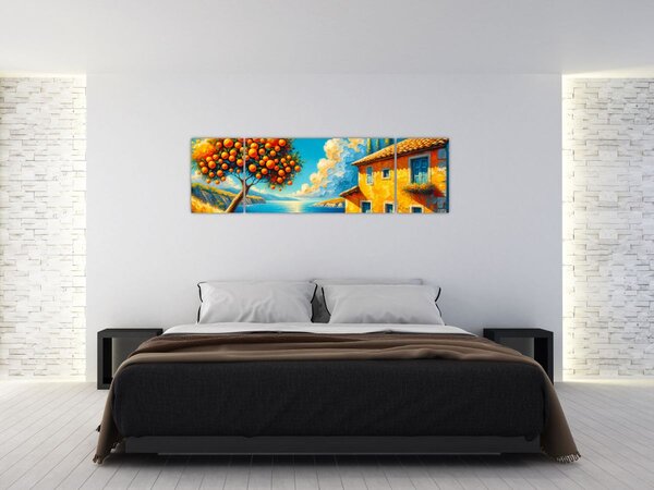 Obraz - Dom z pomarańczami II. (170x50 cm)