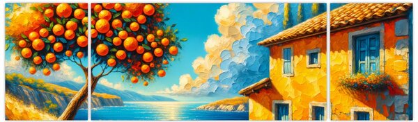 Obraz - Dom z pomarańczami II. (170x50 cm)