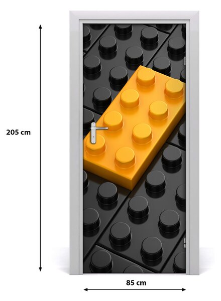 Naklejka samoprzylepna na drzwi Klocki lego