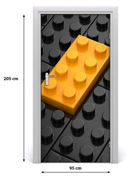 Naklejka samoprzylepna na drzwi Klocki lego
