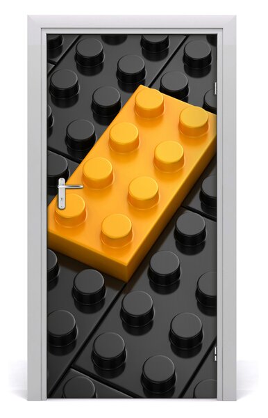 Naklejka samoprzylepna na drzwi Klocki lego
