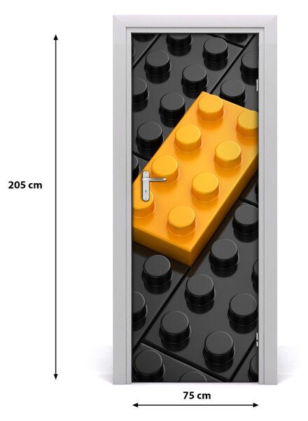 Naklejka samoprzylepna na drzwi Klocki lego