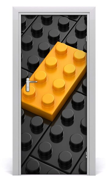 Naklejka samoprzylepna na drzwi Klocki lego