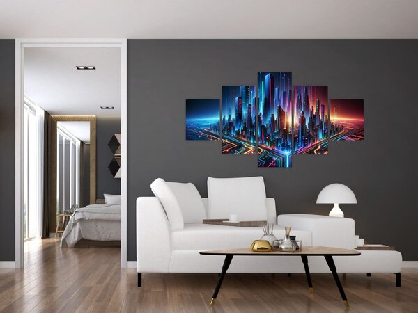 Obraz - Miasto przyszłości (125x70 cm)
