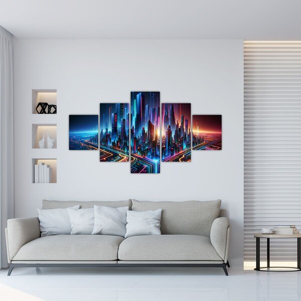 Obraz - Miasto przyszłości (125x70 cm)