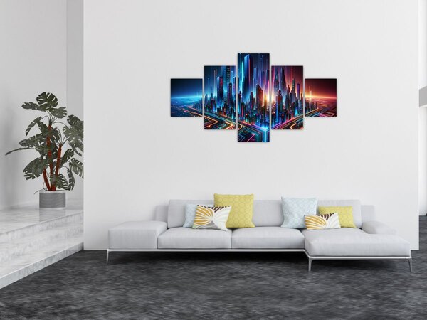 Obraz - Miasto przyszłości (125x70 cm)