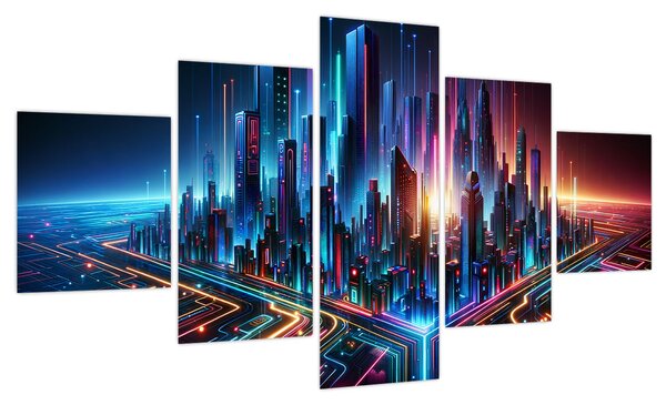 Obraz - Miasto przyszłości (125x70 cm)