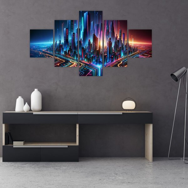 Obraz - Miasto przyszłości (125x70 cm)