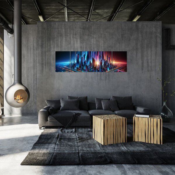 Obraz - Miasto przyszłości (170x50 cm)