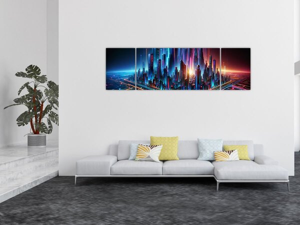 Obraz - Miasto przyszłości (170x50 cm)