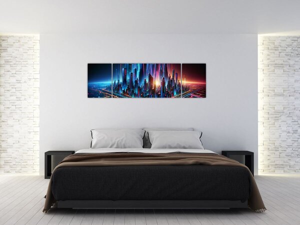 Obraz - Miasto przyszłości (170x50 cm)
