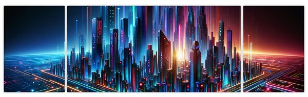 Obraz - Miasto przyszłości (170x50 cm)