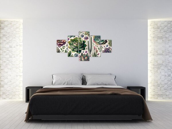 Obraz - Sukulenty (125x70 cm)