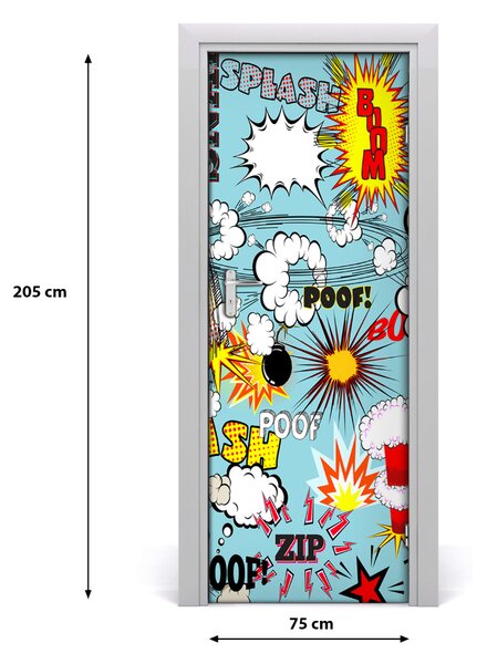 Fototapeta samoprzylepna na drzwi Komiks