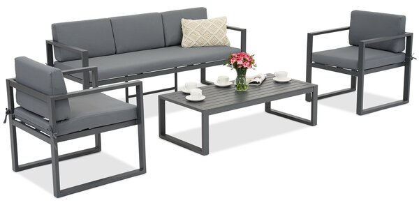 Zestaw aluminiowych mebli ogrodowych Merlo dla 5 osób Garden Point antracyt
