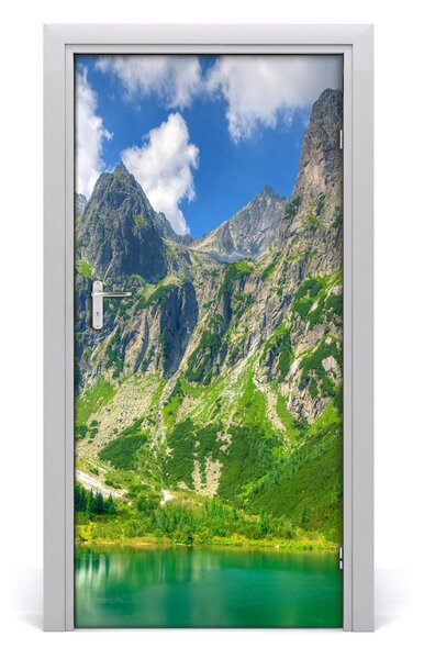 Naklejka fototapeta na drzwi Jezioro w górach