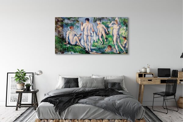 Duży obraz na płótnie Kąpiący się - Paul Cézanne