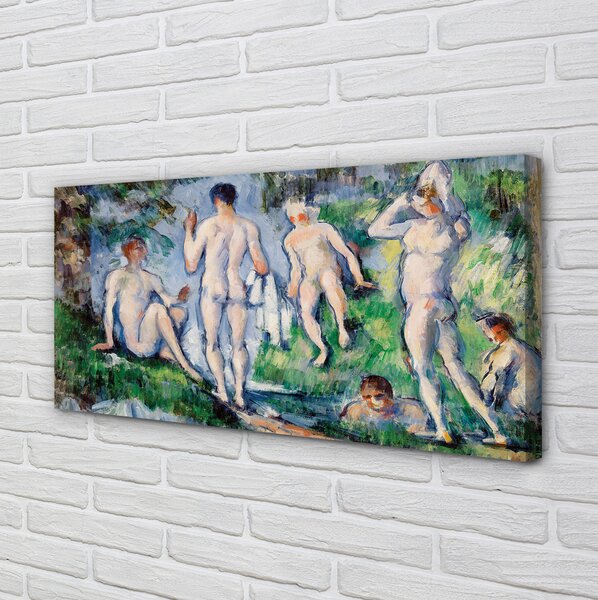 Duży obraz na płótnie Kąpiący się - Paul Cézanne