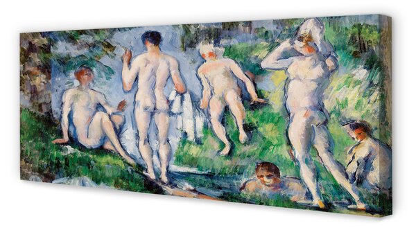 Duży obraz na płótnie Kąpiący się - Paul Cézanne
