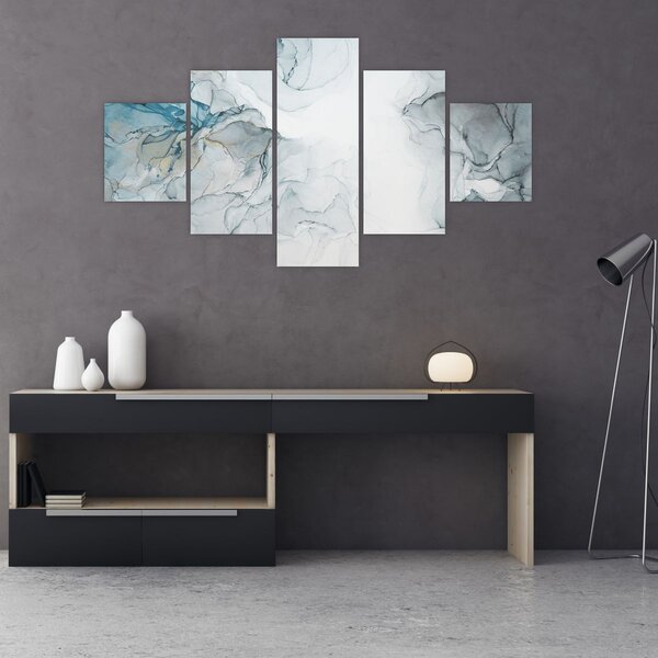 Obraz - Niebieski marmur (125x70 cm)