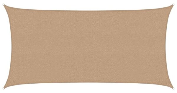 Żagiel przeciwsłoneczny, 160 g/m², kolor taupe, 2,5x5 m, hdpe
