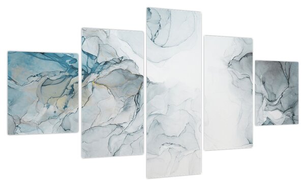 Obraz - Niebieski marmur (125x70 cm)