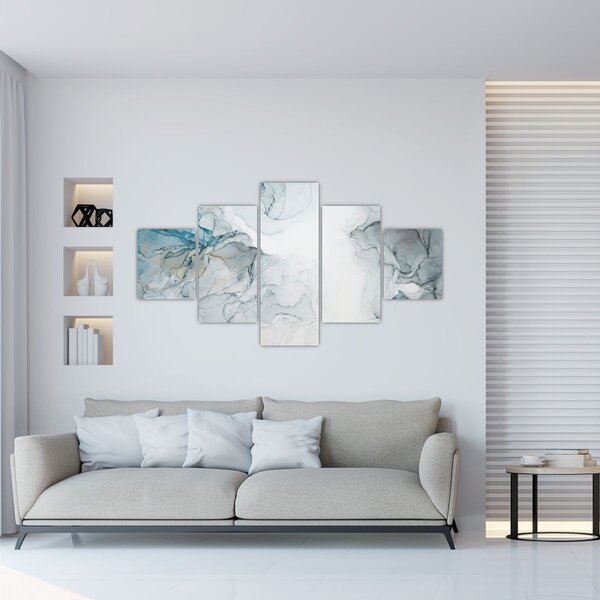 Obraz - Niebieski marmur (125x70 cm)