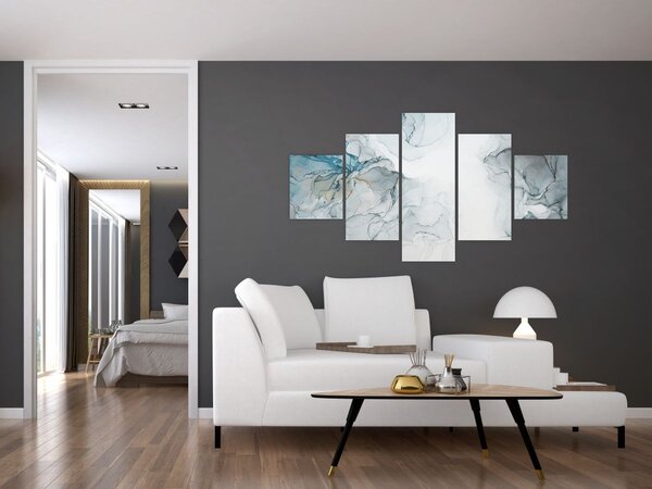 Obraz - Niebieski marmur (125x70 cm)