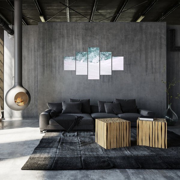 Obraz - Turkusowa abstrakcja (125x70 cm)