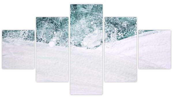 Obraz - Turkusowa abstrakcja (125x70 cm)