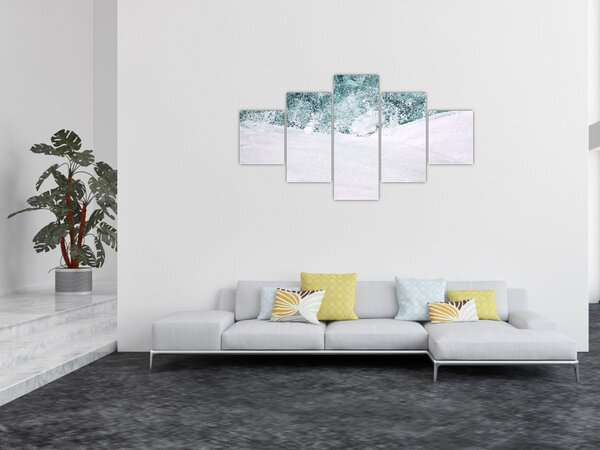Obraz - Turkusowa abstrakcja (125x70 cm)