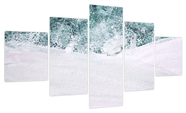 Obraz - Turkusowa abstrakcja (125x70 cm)