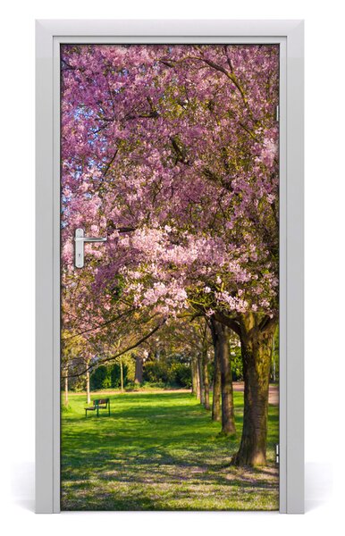Naklejka fototapeta na drzwi Drzewa wiśni