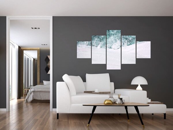 Obraz - Turkusowa abstrakcja (125x70 cm)