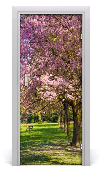 Naklejka fototapeta na drzwi Drzewa wiśni