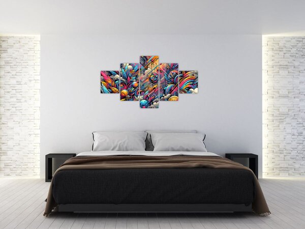 Obraz - Kolorowe graffiti (125x70 cm)