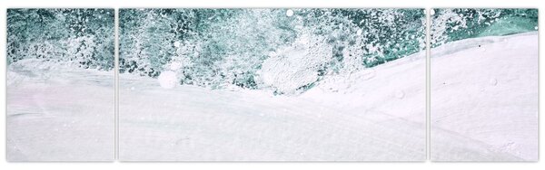 Obraz - Turkusowa abstrakcja (170x50 cm)