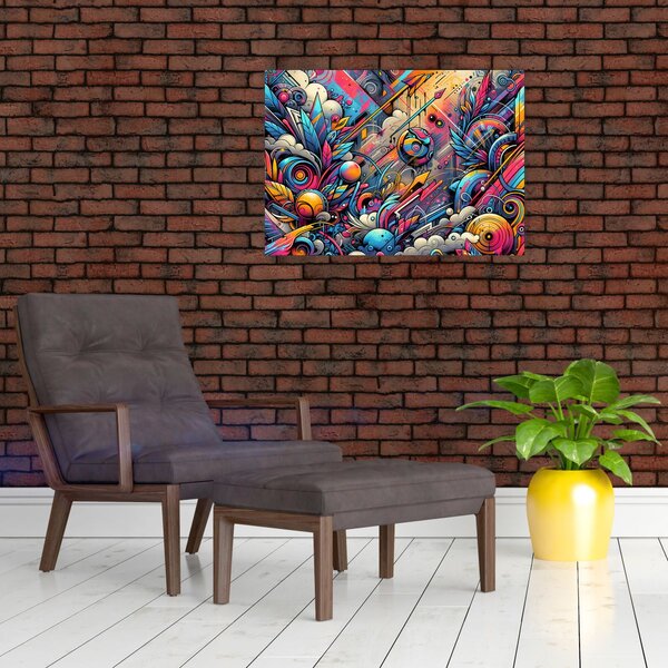 Obraz - Kolorowe graffiti (70x50 cm)