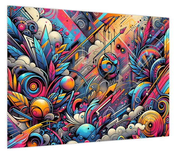 Obraz - Kolorowe graffiti (70x50 cm)