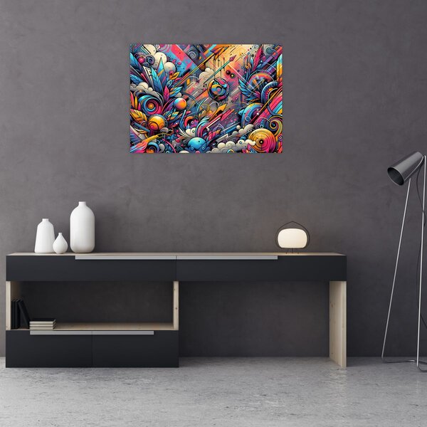 Obraz - Kolorowe graffiti (70x50 cm)